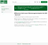 Kleine Seitenvorschau von opencast.lmu.de
