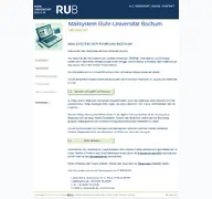 Kleine Seitenvorschau von mail.ruhr-uni-bochum.de