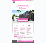 Kleine Seitenvorschau von openrathaus.stadt-wiesmoor.de