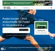 Kleine Seitenvorschau von padelinsider.de