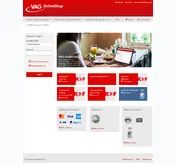 Kleine Seitenvorschau von vag-onlineticket.de