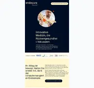 Kleine Seitenvorschau von endocura.de