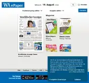 Kleine Seitenvorschau von epaper.wa.de