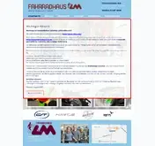 Kleine Seitenvorschau von fahrradhaus-lm.de