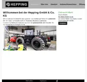 Kleine Seitenvorschau von hepping.de