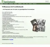 Kleine Seitenvorschau von familienbande-genealogie.de