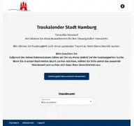 Kleine Seitenvorschau von standesamtstermine.hamburg.de