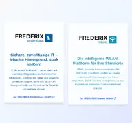Kleine Seitenvorschau von frederix.de