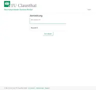 Kleine Seitenvorschau von service.rz.tu-clausthal.de