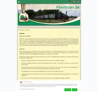 Kleine Seitenvorschau von kleinbaan.de