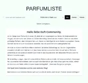 Kleine Seitenvorschau von parfumliste.de