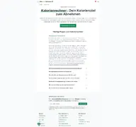 Kleine Seitenvorschau von kalorienberechnen.de