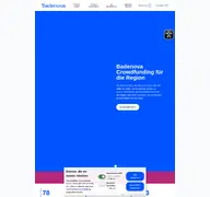 Kleine Seitenvorschau von badenova-crowdfunding.de