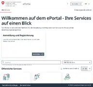 Kleine Seitenvorschau von eportal.admin.ch