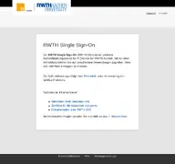 Kleine Seitenvorschau von sso.rwth-aachen.de