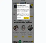 Kleine Seitenvorschau von vattenfall.de