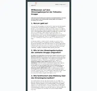 Kleine Seitenvorschau von zahneins.hinweisseite.de