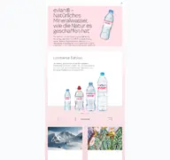 Kleine Seitenvorschau von evian.de