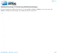 Kleine Seitenvorschau von wahlkartenantrag.at