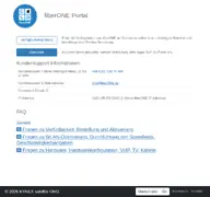 Kleine Seitenvorschau von portal.fiberone.de