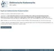 Kleine Seitenvorschau von portal.kostenmarke.justiz.de