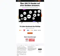 Kleine Seitenvorschau von zattoo.com