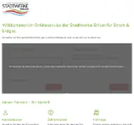 Kleine Seitenvorschau von portal.stadtwerke-brilon.de
