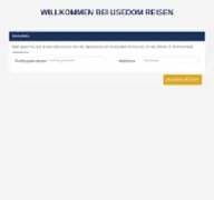 Kleine Seitenvorschau von portal.usedom-reisen.de