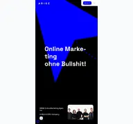 Kleine Seitenvorschau von arise-onlinemarketing.de