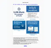 Kleine Seitenvorschau von latex-kurs.de