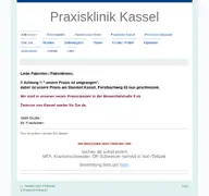 Kleine Seitenvorschau von praxisklinik-kassel.de