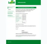 Kleine Seitenvorschau von fakturatransfer.landi.ch
