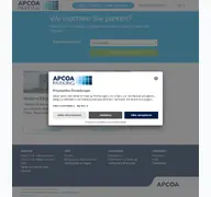 Kleine Seitenvorschau von prebooking.apcoa.de