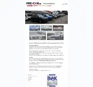 Kleine Seitenvorschau von pre-car.de