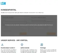 Kleine Seitenvorschau von kundenportal.lsw.de