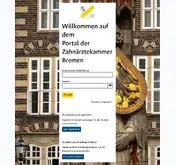 Kleine Seitenvorschau von portal.zaek-hb.de