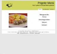 Kleine Seitenvorschau von prignitzmenue.de