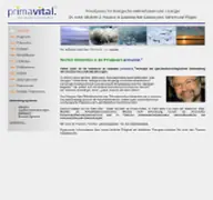 Kleine Seitenvorschau von primavital.de