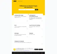 Kleine Seitenvorschau von faq.adac-kreditkarte.de