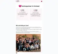 Kleine Seitenvorschau von procare.de