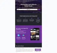 Kleine Seitenvorschau von hoteltonight.com