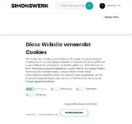 Kleine Seitenvorschau von produktselektor.simonswerk.de