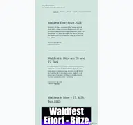 Kleine Seitenvorschau von waldfest-bitze.de