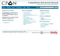 Kleine Seitenvorschau von cpan.org