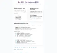 Kleine Seitenvorschau von tag-des-jahres.de