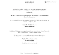 Kleine Seitenvorschau von bridalicious.de