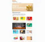 Kleine Seitenvorschau von geschenkkarte.migros.ch