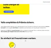 Kleine Seitenvorschau von yello-freunde-werben.de
