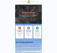 Kleine Seitenvorschau von memorypets.de