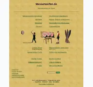 Kleine Seitenvorschau von messerwerfen.de